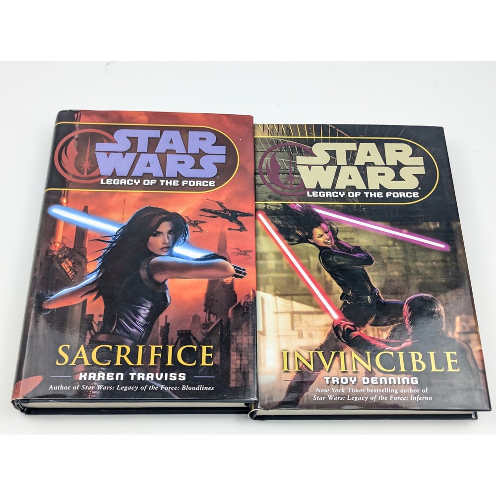 Star Wars Legacy of the Force Sacrifice & Invincible Hardcover Books First